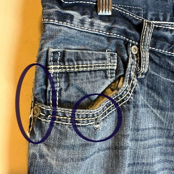 BKE Derek Bootcut Blue Denim Jeans Men’s 32 x 32 Read - Picture 7 of 8
